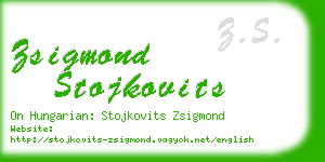 zsigmond stojkovits business card